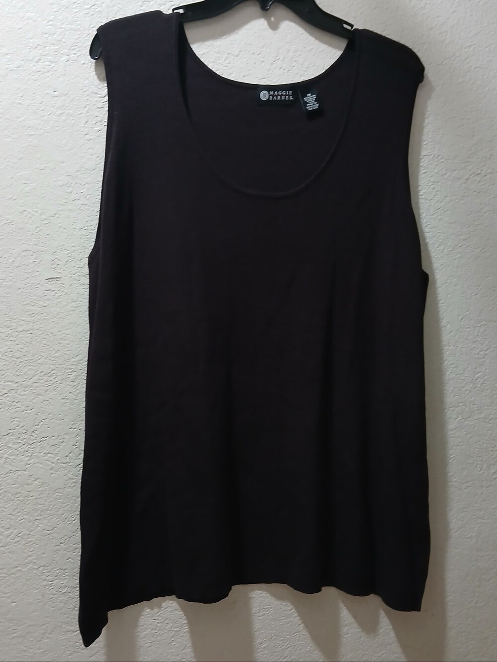 Maggie Barnes size 2X Vest Black Sleeveless Scoop Neck Tank Top